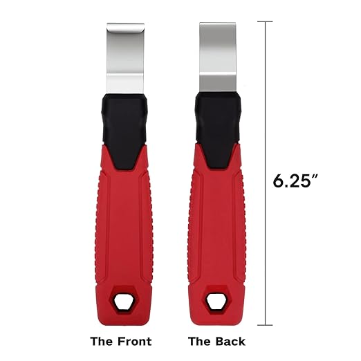 Vinyl Siding Removal Tool with Extra Long Handle- Steel Blade Vinyl Non-Slip Grip Handle for Installation and Removal Tool Avoid Damaging Vinyl Siding Tool (2)