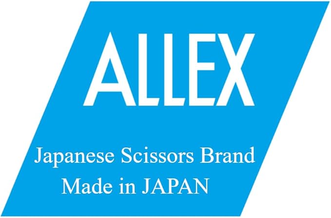 ALLEX Small Skinny Scissors for Office 5.5", All Purpose Slim & Thin Low Profile Scissors, Made in JAPAN, All Metal Sharp Japanese Stainless Steel Blade with Non-Slip Soft Ring, Red
