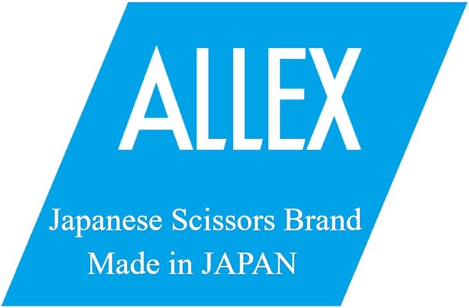 ALLEX Little Skinny Scissors for Office 4.7", All Purpose Slim & Thin Low Profile Scissors, Made in JAPAN, All Metal Sharp Japanese Stainless Steel Blade with Non-Slip Soft Ring, Black