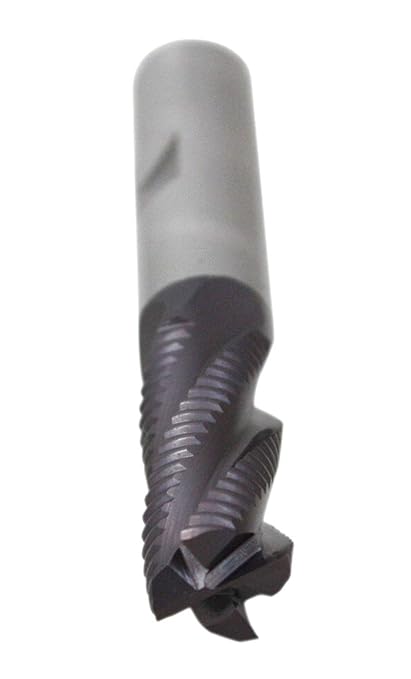 Accusize Industrial Tools 10-Pc 1/2" Dia, M42 8% Cobalt TiAlN Roughing End Mill Set, 1/2" Shk Dia, 1-1/4" Flt Length, 3-1/4" Oal, 4 Flute, Coarse Tooth, 1102-0012x10