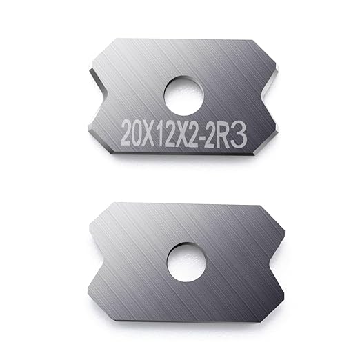 Woodworking Veneer Edge Trimmer Blades 20x12x2.0mm-2R3 2-Pcs, Chamfer Plane, Edge Banding Cutter, Manual Planer Blade, Burr Scraper for Board & Wood Surfaces (20x12x2-2R3, 2-PCS)