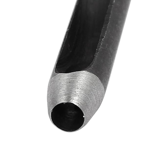 uxcell 4mm Dia Metal Knurled Shank Hollow Hole Punch for Leather Gasket Strap
