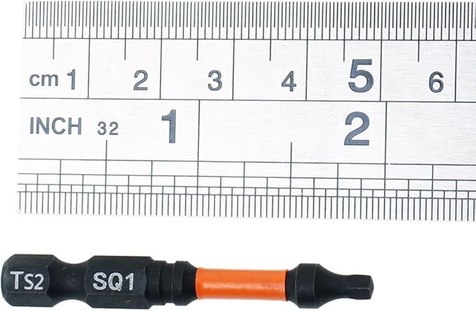 AUTOTOOLHOME 10 Pack #1 Square Driver Bit 2 inch Long Square Impact Drill Bit for Pocket Hole Jig System SQ1 Bits