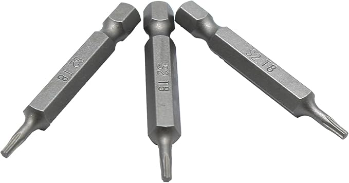 TEMO 25 pc T8 Torx Star Head Screwdriver Bit Set, S2 Steel 6 Point T-8 2 Inch Screwdriver Insert Bits