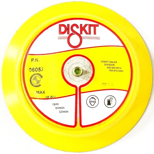 Sanding Pad 06052: Firm, 6", PSA, 0 Hole, Flex Profile, 5/16-24 Male