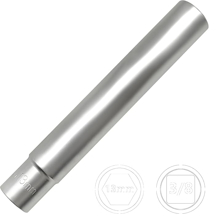 ZKTOOL 13MM Deep Metrichex Socket Set, 3/8-Inch Drive Deep Metric Socket Set - Extra Long Deep 120MM