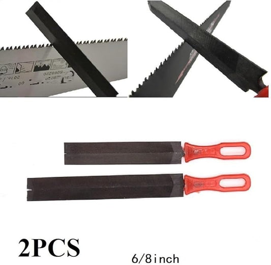 2PCS Hand Saw Sharpening Tool, Feather Shaped Taper Files, Sharpening And Straightening Files, Saw Files Hand Saw, File for Hand Saws Pruning Mill Taper