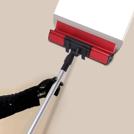 Drywall Skimming Blade Set Plaster Smoothing Tools Stainless Steel Drywall Knife for Finishing and Smoothing Walls and Ceilings, 15.7, 23.6, 31.4cm Blades+35.4-63in Extension Handle
