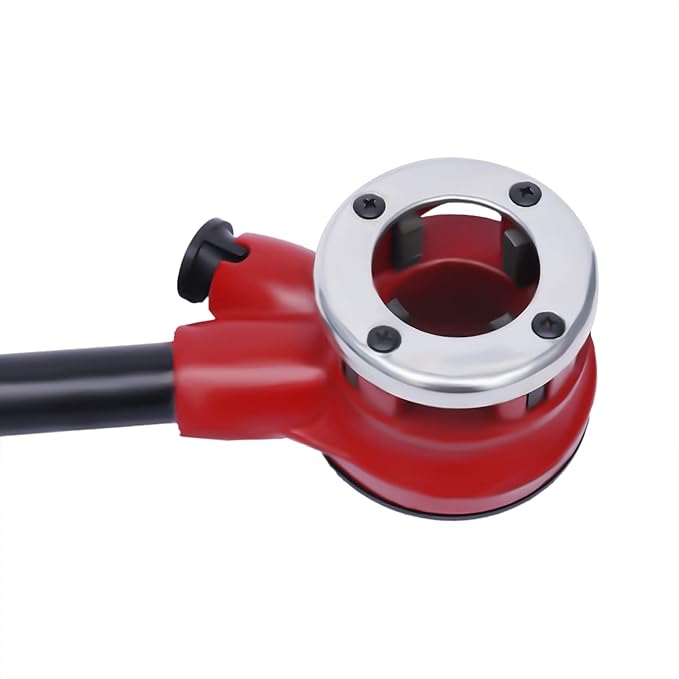 Eapmic BSTP Ratchet Pipe Threader Kit Portable Handheld Manual Pipe Thread Tool Set Ratcheting Pipe Threading Tool with 5 Dies Set 3/8'', 1/2'', 3/4'', 1'', 1-1/4'' + Pipe Cutter + Pipe Vise