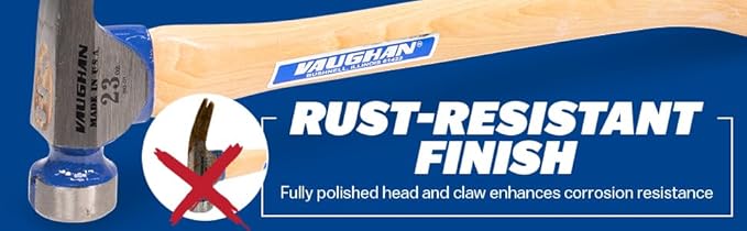 VAUGHAN CFB2LM California Framer Hammer, 19 oz Milled, Nail Starter, Made In The USA, VN11622
