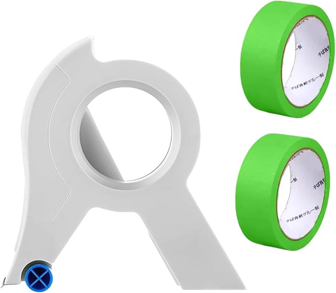 RSHuiOUXX Painter Tape Applicator with 22Yard Long Painter Tape Masking Tape Dispenser for Trim Window Door Home Decoration