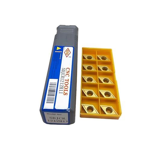 GBJ 1pcs SDJCR1212H11 Holder with 10pcs DCMT32.51 /DCMT11T304 Multilayer Coated CNC Lathe Inserts for SDJCR Lathe Turning Tool Holder Replacement Insert (1/2 Holder with 10pcs DCMT32.51)