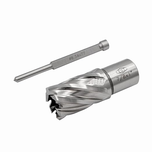EST HSS M2AL Annular Cutter 1" DOC with 3/4" Weldon Shank for Magnetic Drill Press (D7/8" X 1")