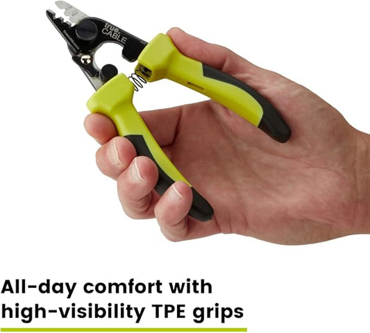 trueCABLE Professional Grade 3 in 1 Fiber Optical Cable Stripper, Precision Angled Jaw, 6" Fiber Optic Stripper Tool with TPU Grip for 1.6-3.0mm Jackets, 250-900關m Tight Buffer & Loose Tube