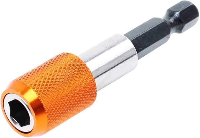 AUTOTOOLHOME 2 Pieces Quick Change Bit Holder Magnetic 1/4" Hex Shank Drill Bit Extension for Screwdriver Bits Nuts Drills Socket Driver Adapter