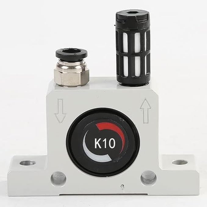 K 1/4'' K10 Thread Pneumatic Vibrator Power Concrete Vibrator Ball Type Aluminum Alloy Air Turbine Oscillator with Silencer