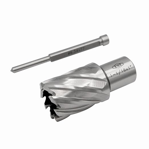 EST HSS M2AL Annular Cutter 1" DOC with 3/4" Weldon Shank for Magnetic Drill Press (D1-1/16" X 1")