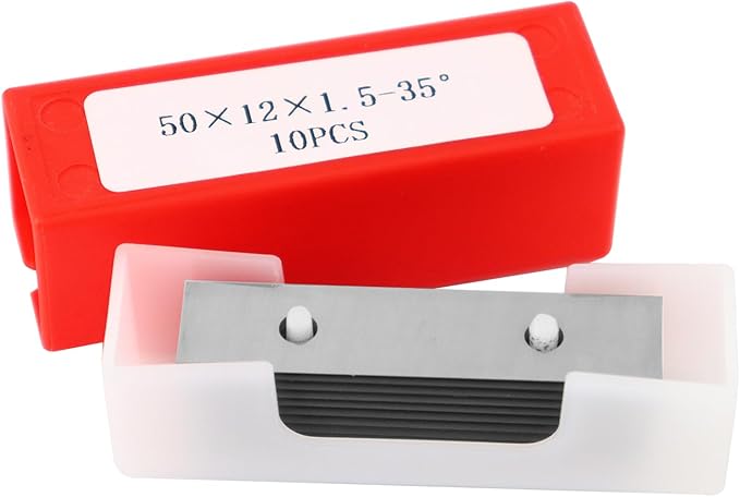 2" (50mm) Paint Scraper Carbide Blades, 10Pcs Double-Edged Reversible Replacement Tungsten Carbide Blades, Fit for Most Hand-Held Scrapers, for Paint, Glue and Concrete
