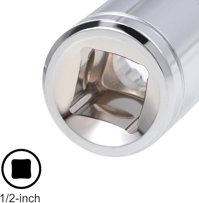 uxcell 1/2-inch Drive E13 Universal Spline Socket Shallow 12 Point Cr-V Steel 2 Pcs