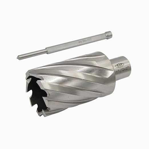 HSS M2AL Annular Cutter 2" DOC with 3/4" Weldon Shank for Magnetic Drill Press by EST (D1-1/2" X 2")