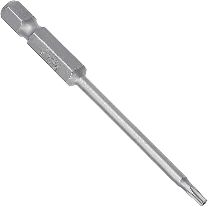 uxcell 5 Pcs T8 Magnetic Torx Screwdriver Bits, 1/4 Inch Hex Shank 3-inch Length S2 Security Tamper Proof Screw Driver Kit Tools