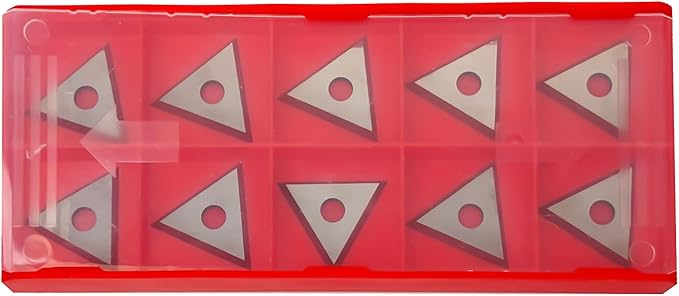 Paint Scraper Blade 1" Triple-Edge Triangle Carbide, 10Pcs Double-Edged Reversible Replacement Blades, Fit for 1in Scraper, for Removing Paint, Glue, Varnish and Rust