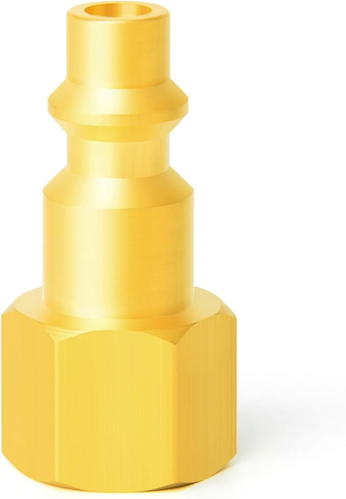 GASHER 1/4-Inch NPT Female Brass Industrial Air Plug, Pneumatic Plugs 300PSI (10-Pack)