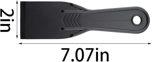 TAODAN 8PCS 2 Inch Black Plastic Putty Knife Wall Scraping Tool Accessory Scraper Utensil Suitable for Patching Joint Filling Plastering Repair Coating Applications