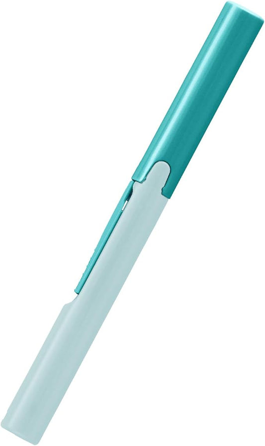Plus Pen Style Non-Stick Compact TSA Twiggy Scissors with Cover, Turquoise