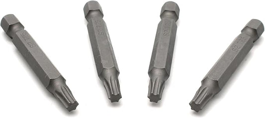 TEMO 25 pc T25 Torx 6 Point Impact Ready 2 Inch Length Screwdriver Insert Bits Hex Shank with Quick Release Slot