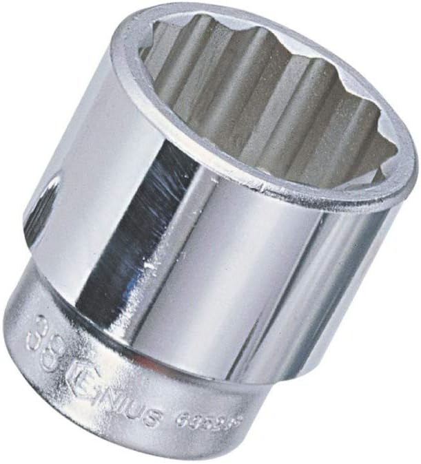 Genius Tools 635219 3/4" Dr. 19mm 12 Point Hand Socket