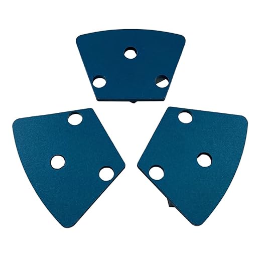 Trapezoidal Diamond Grinding Discs for Iron Horse, Warrior, XtremePolishing & ASL Grinders, Crushed Chip PCDs, Set of 3PCS