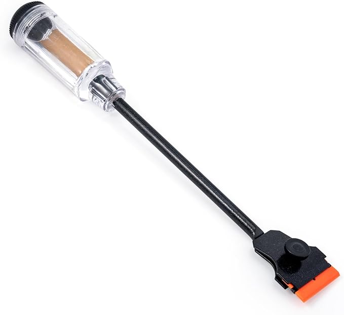FOSHIO 1PCS Automotive Razor Scraper Car Tint Vinyl Tool Application with 12" long Handle 100pcs Plastic Razor Blade