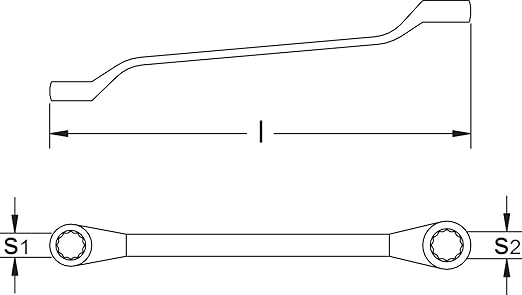 CS Unitec EX202F-025UA Non-Sparking Aluminum Bronze (Albr) 5/16Inx3/8In 12 Point Double Box End Offset Wrench