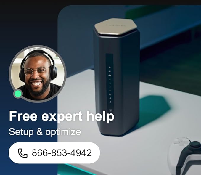 NETGEAR Nighthawk Tri-Band WiFi 7 Router (RS600) - Router Only, BE18000 Wireless Speed (up to 18 Gbps) ??10 Gig Internet Port - Covers up to 3,300 sq. ft., 150 Devices - Free Expert Help