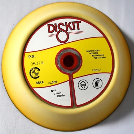 Sanding Pad 06278: Soft, 6", PSA, 0 Hole, Slant Profile, 5/8-11 Female