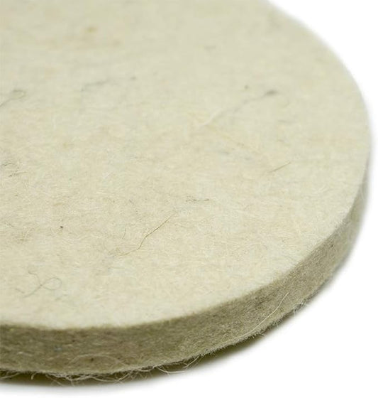 Benchmark Abrasives 3" Polishing & Buffing Felt Quick Change Wool Sanding Discs with a Male R-Type Backing Surface Finish Buffing Polish Burr Rust Paint Removal Use with Die Grinder (10 Pack)