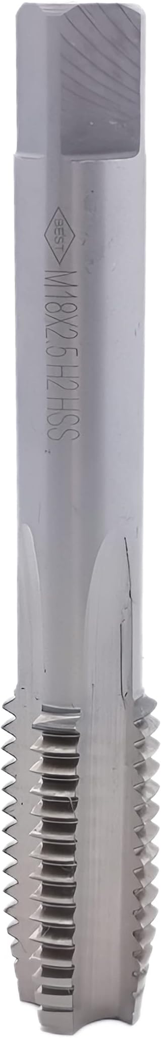 Metric Thread Tap, M18 X 2.5 HSS Machine Right Hand Thread Tap M18 X 2.5mm