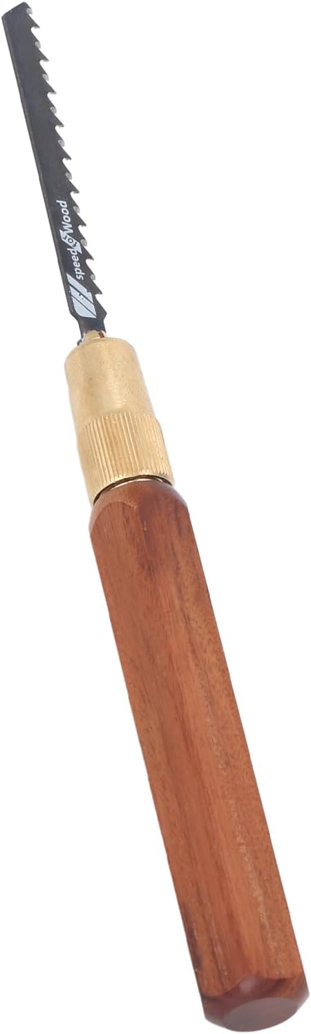 Hand Saw Kit, Hex Rosewood Handle, 5 Jigsaw Blades, Manual Woodworking Saw