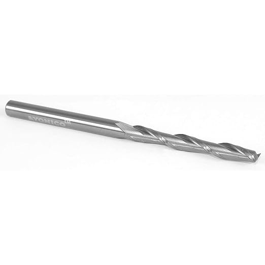 YONICO Upcut Router Bits Spiral 2 Flute Solid Carbide CNC End Mill 1/4-Inch Dia. 1/4-Inch Shank 31218-SC