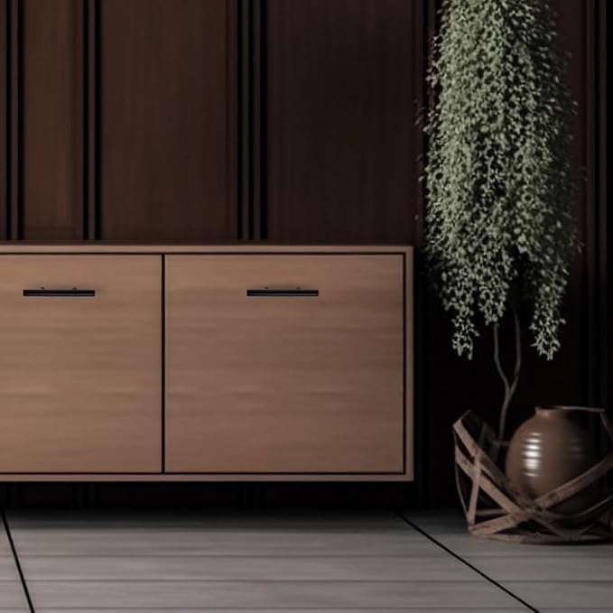 JOY DECOR 10 Pack 5 Inch Cabinet Pulls Kitchen Cabinet Handles with 3 Inch Hole Center Matte Black Cabinet Hardware Stainless Steel Kitchen Drawer Pulls for Cabinets Cupboard, 76mm Hole Centers