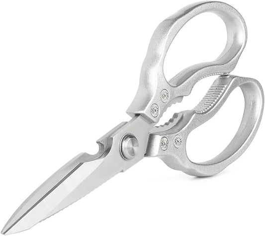 Multipurpose Kitchen Shears - Heavy Duty, Light-Weight, Large Scissors for Cutting Food (Poultry, Prawn, Cooking, Herb)