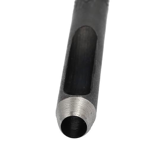 uxcell 5mm Dia Metal Knurled Shank Hollow Hole Punch for Leather Gasket Strap