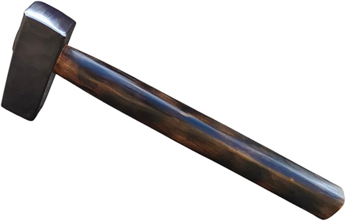 3lbs dog head Old iron hammer, Forging dog head Tools Best Item,Vintage Blacksmith Set Hammer, Blacksmith Hammer, Forge Anvil Tools Heavy Duty Sledgehammer, Wooden Handle, Steel Head,