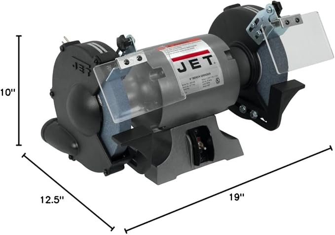 JET 8-Inch Bench Grinder, 3450 RPM, 1/2 HP, 120V 1Ph (Model JBG-8)