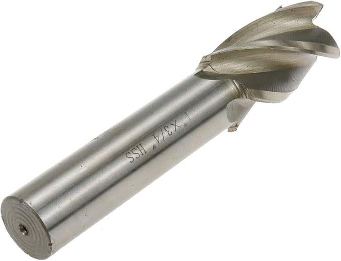 End Mill 1" Cutting Dia 3/4" Shank Dia Straight Shank 4 Flute End Mill Drill Bit