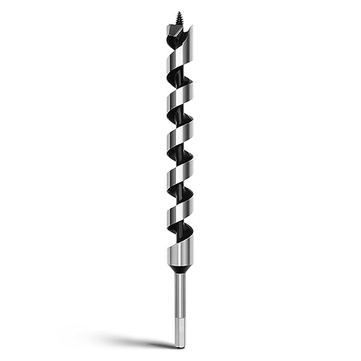 1-1/8 x 13.8 inch Auger Drill Bit for Wood,Hex Shank Ship Auger Bit for Soft Wood, Hard Wood, Plastic, Composite Materials and DIY Projects