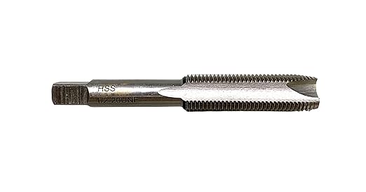 Accusize Tools - HSS Spiral Point Taps, ANSI Standard, Ground, from 5/8-11NC to 1"-8NC (1/2-20NF, 3 flutes)