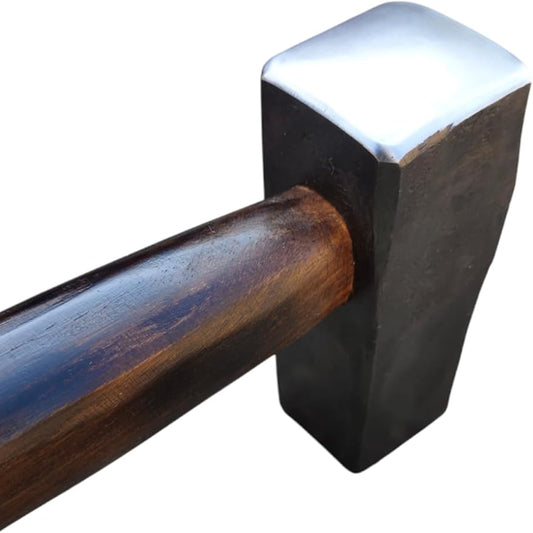 3lbs dog head Old iron hammer, Forging dog head Tools Best Item,Vintage Blacksmith Set Hammer, Blacksmith Hammer, Forge Anvil Tools Heavy Duty Sledgehammer, Wooden Handle, Steel Head,