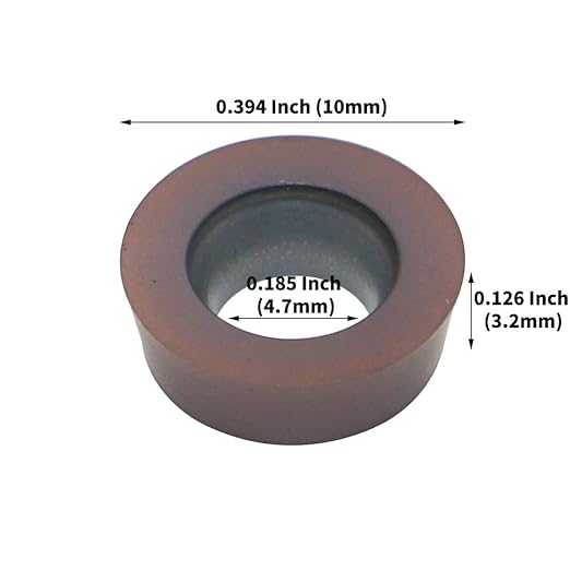 Carbide Milling Insert Round RPMW1003 MO (R5) CNC Milling Machine Indexable Milling Insert, Multilayer Coated Lathe Tool Insert,Suitable for Processing Steel and Stainless Steel.10 Pieces/Box